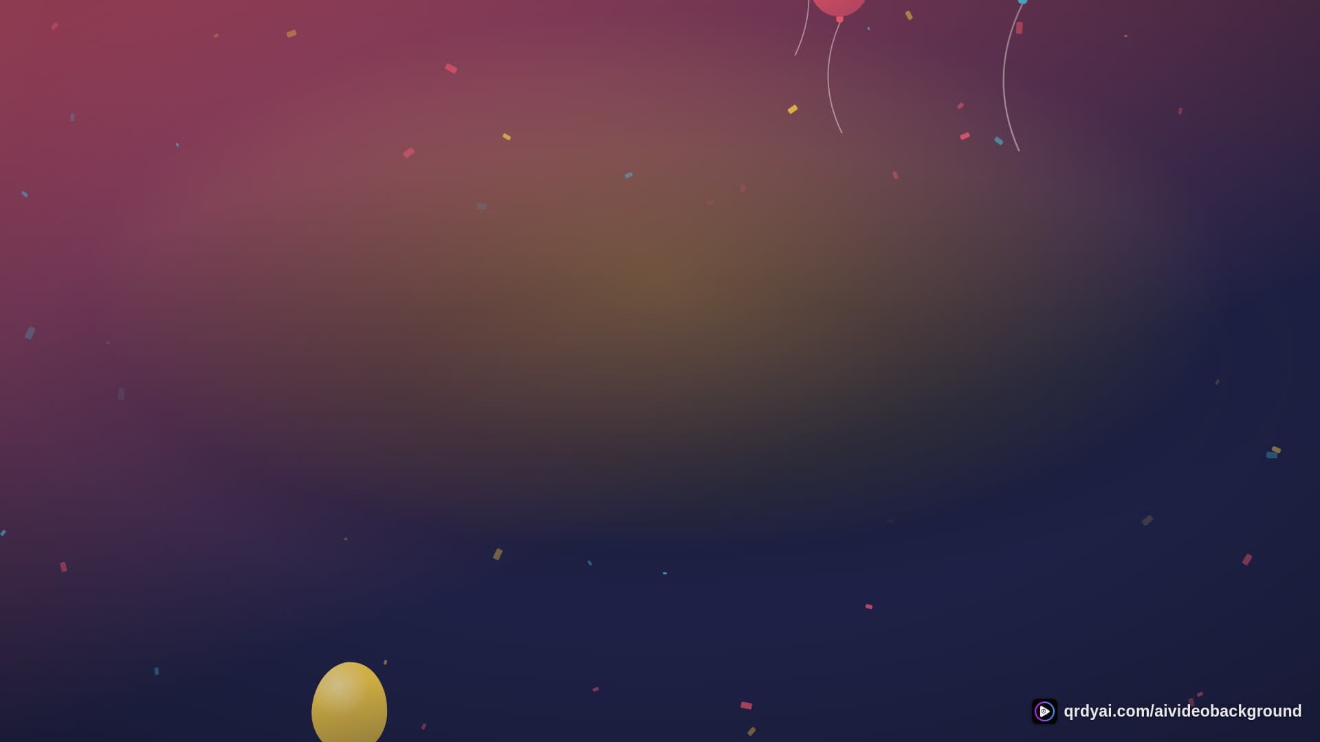 confetti party landscape loop video background preview