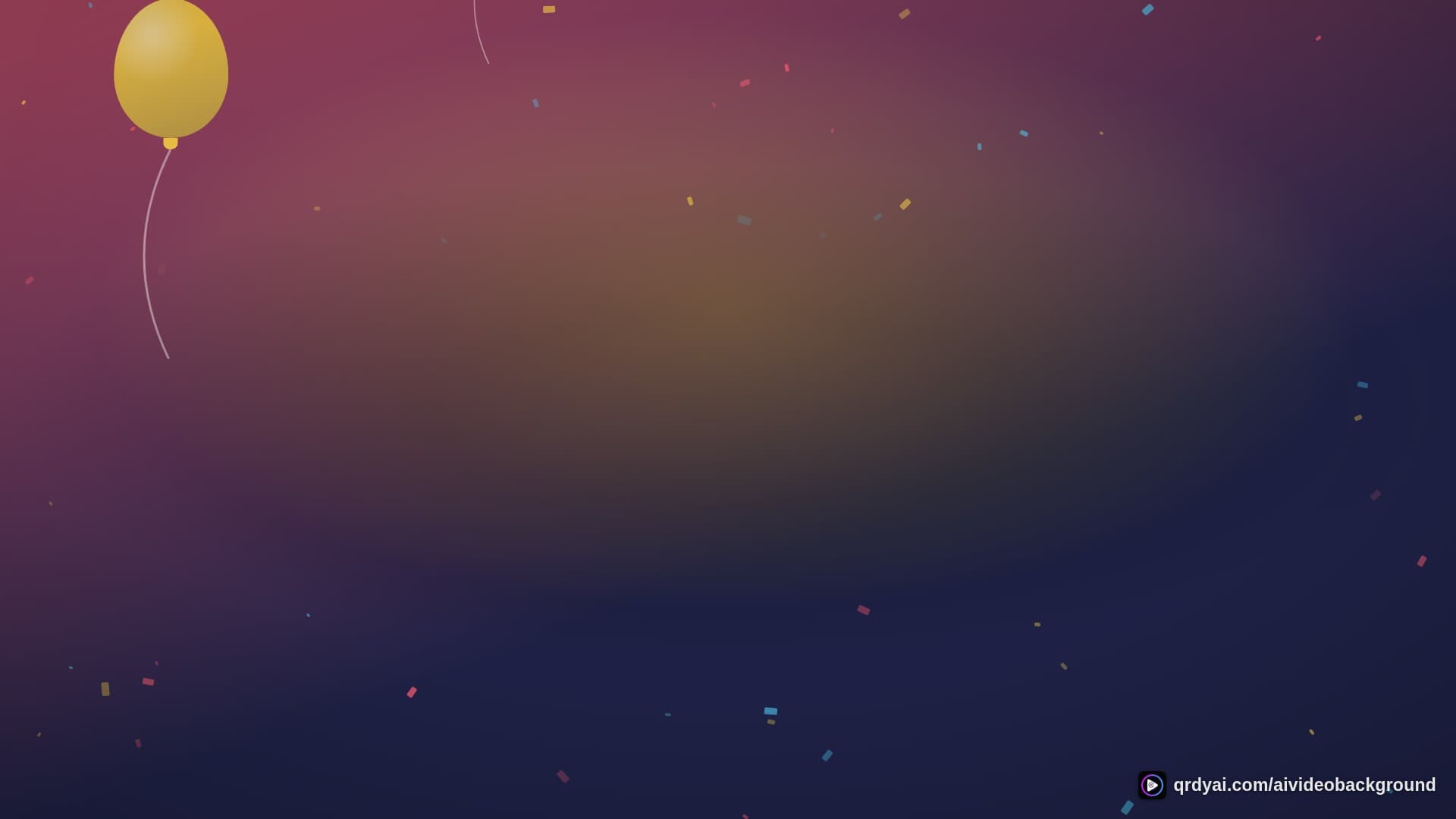 confetti party landscape loop video background preview