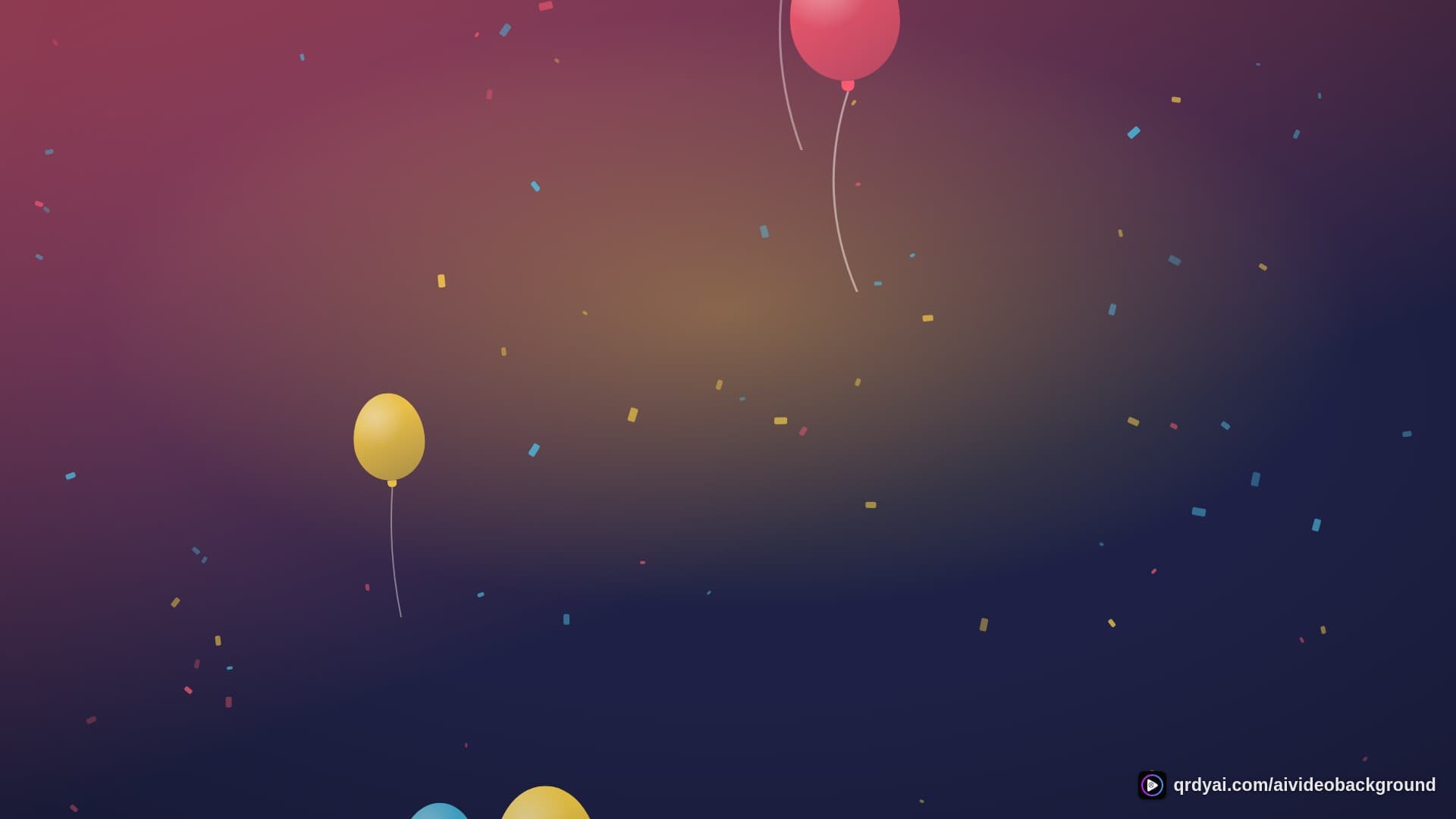 confetti party landscape loop video background preview
