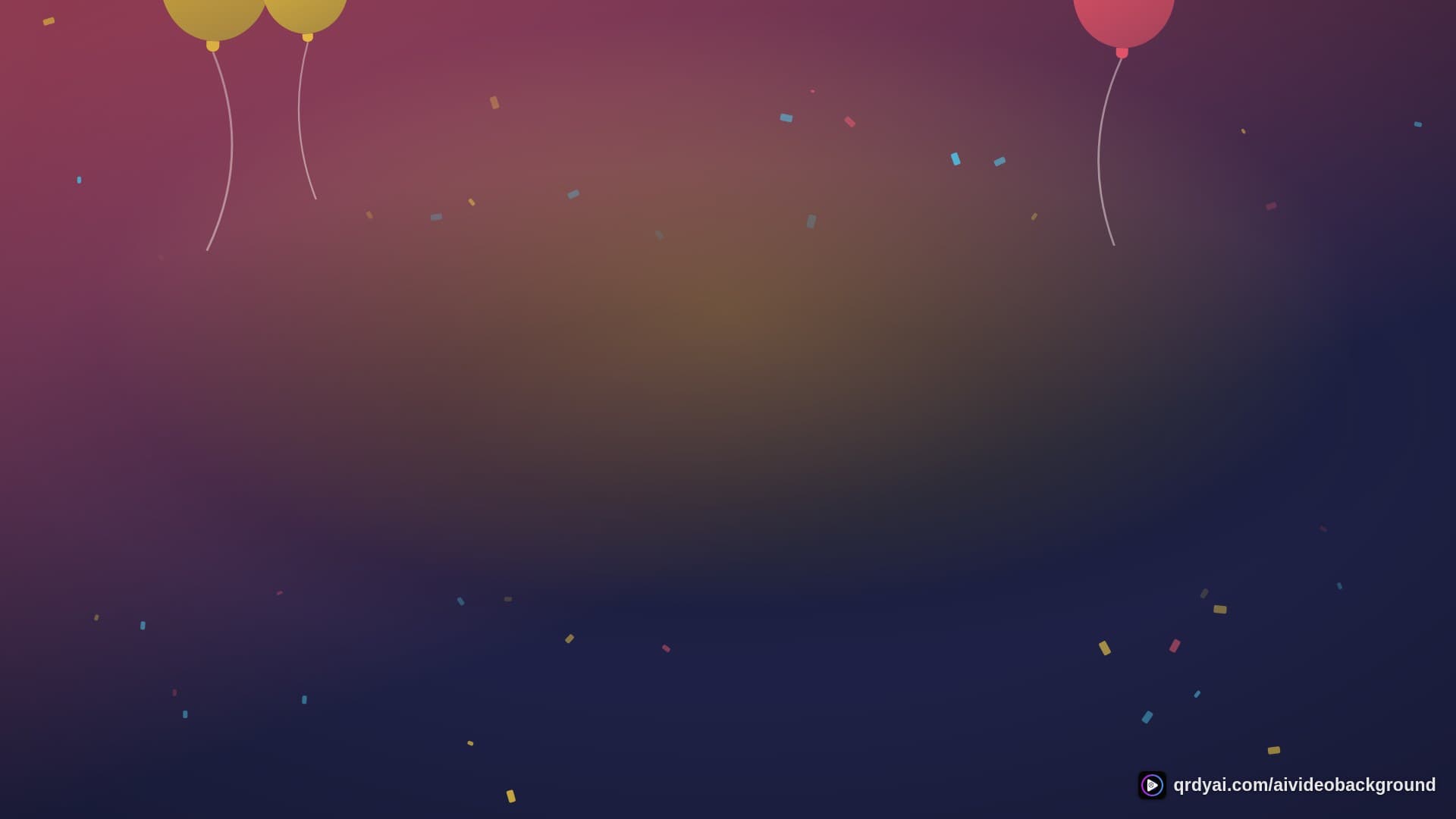 confetti party landscape loop video background preview