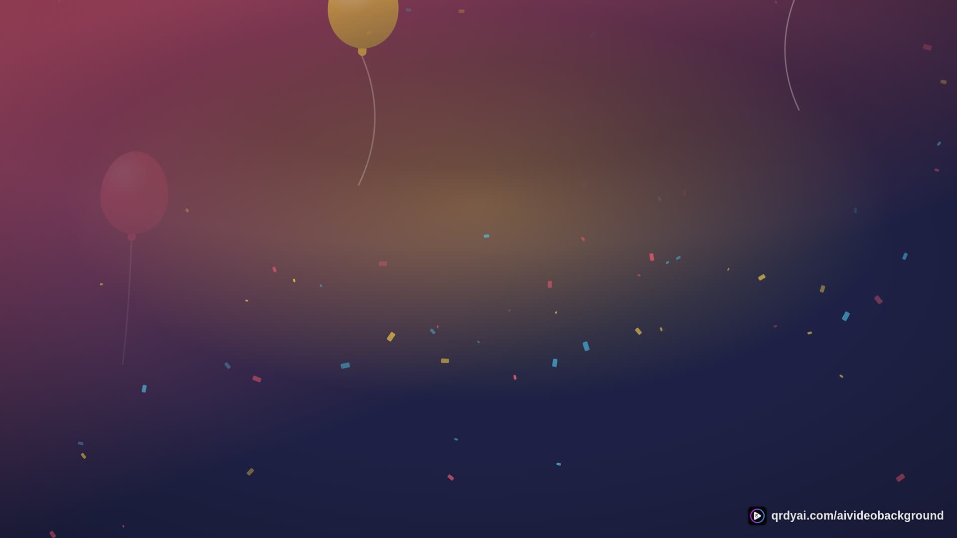 confetti party landscape loop video background preview