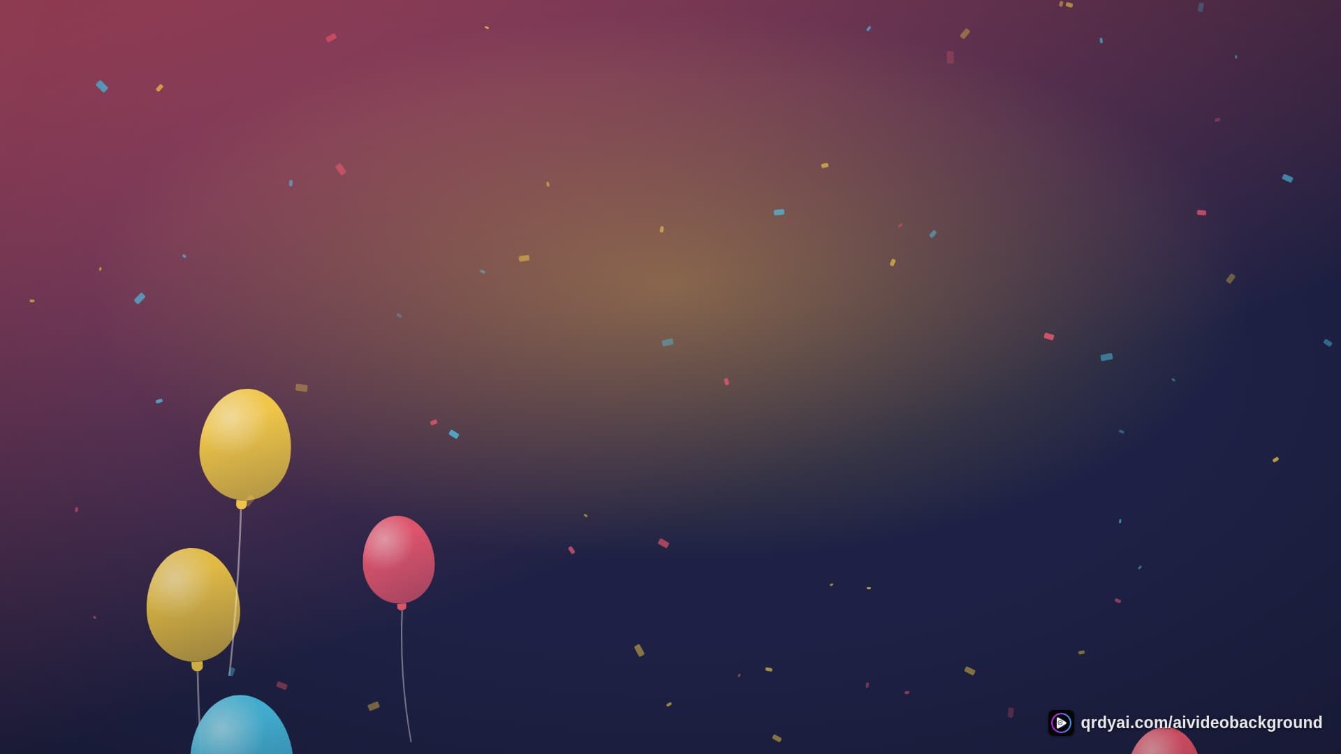 confetti party landscape loop video background preview