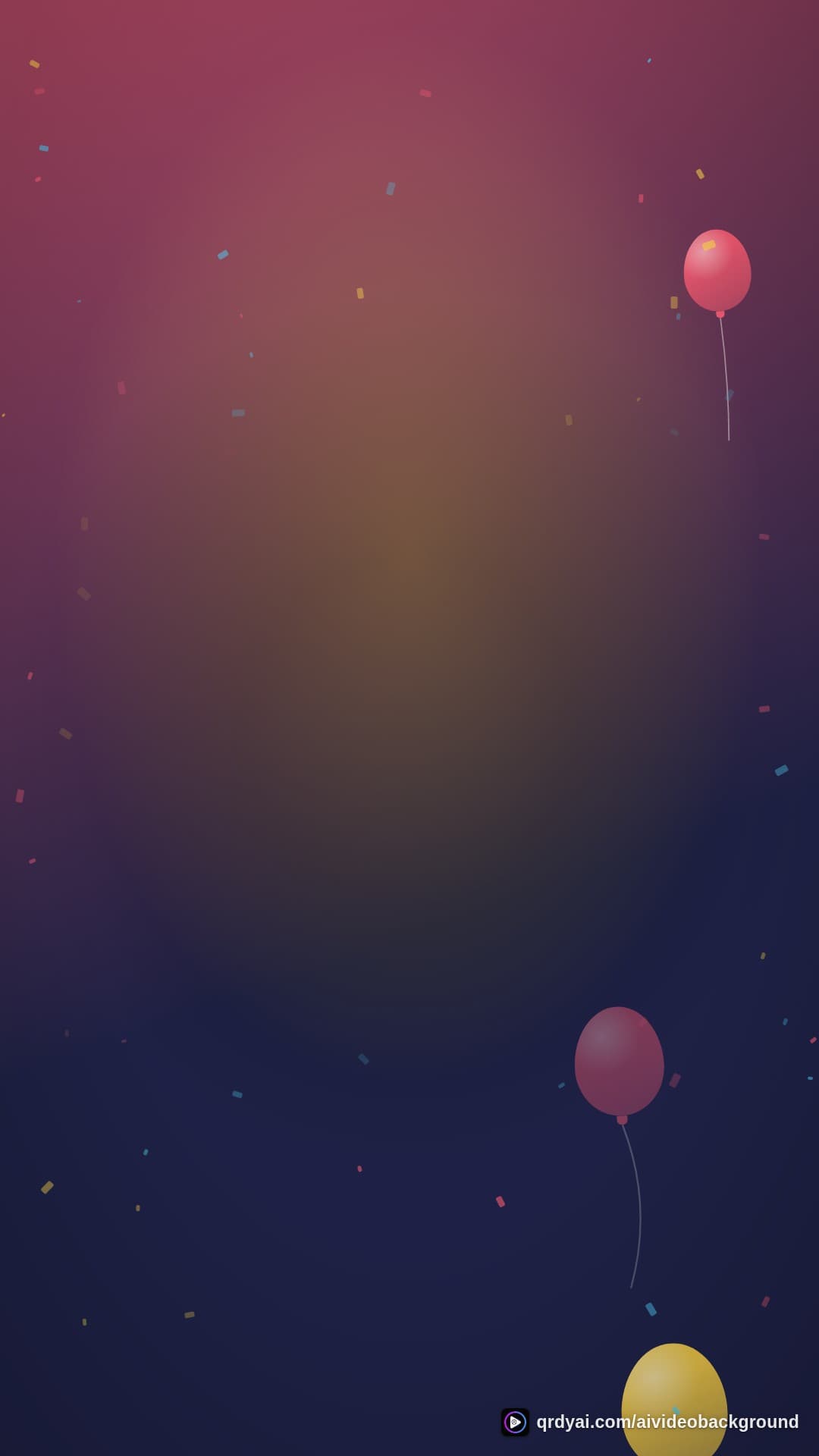 confetti party portrait loop video background preview