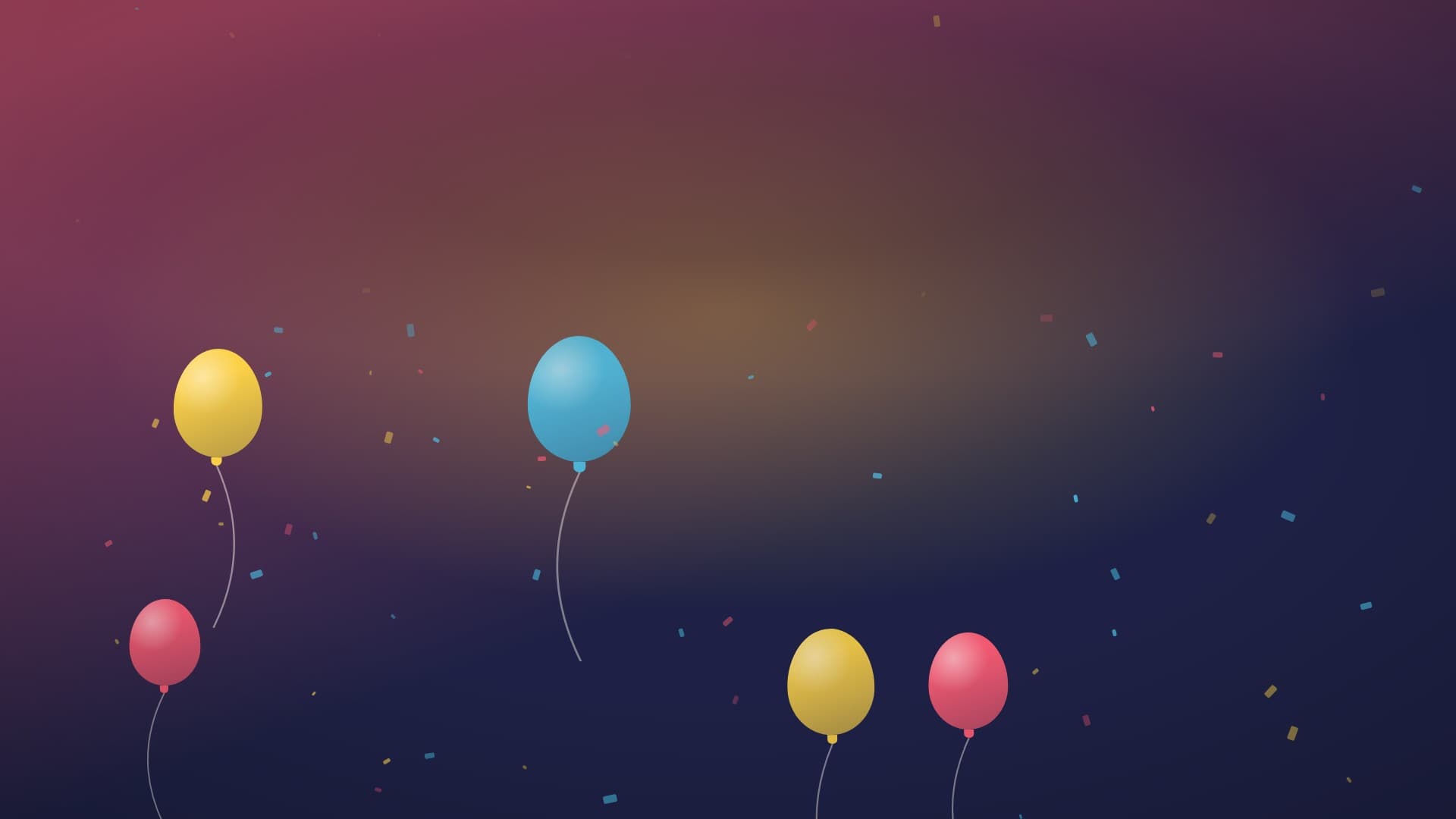 confetti party landscape loop video background preview