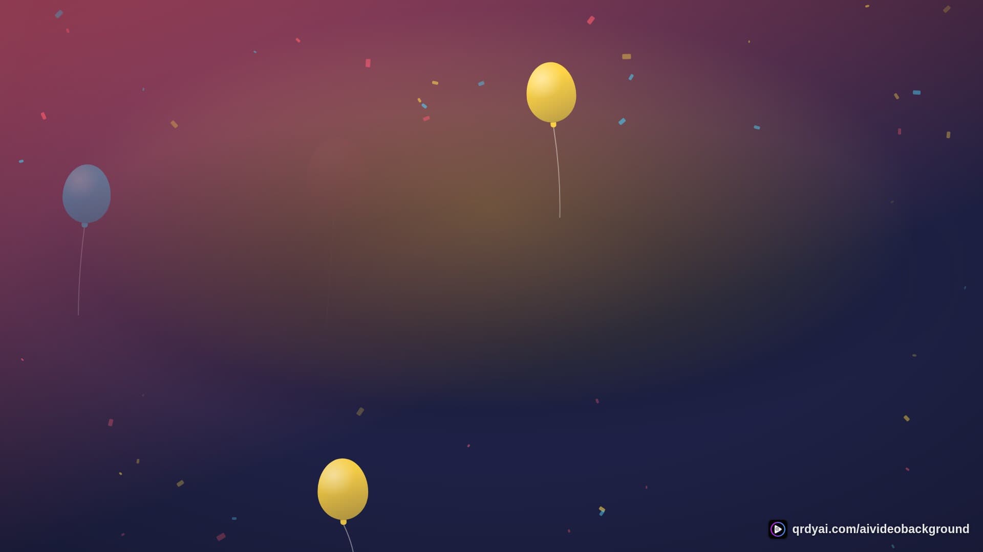 confetti party landscape loop video background preview
