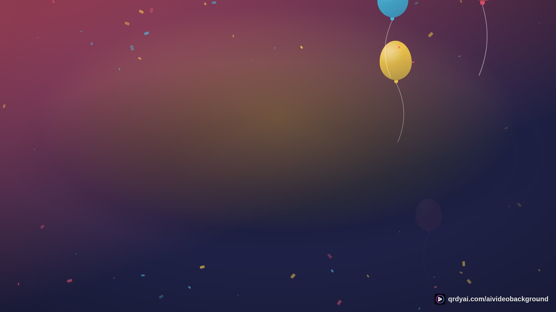 confetti party landscape loop video background preview