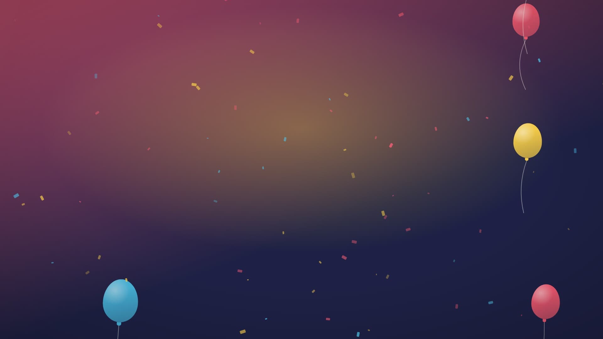 confetti party landscape loop video background preview