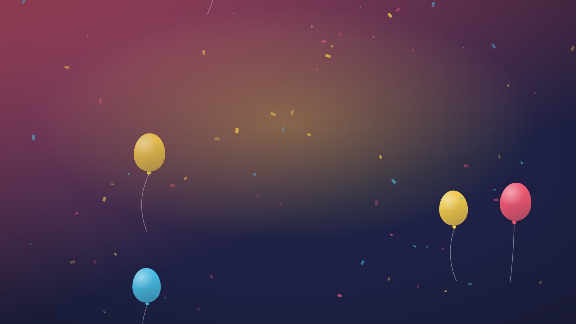 confetti party landscape loop video background preview