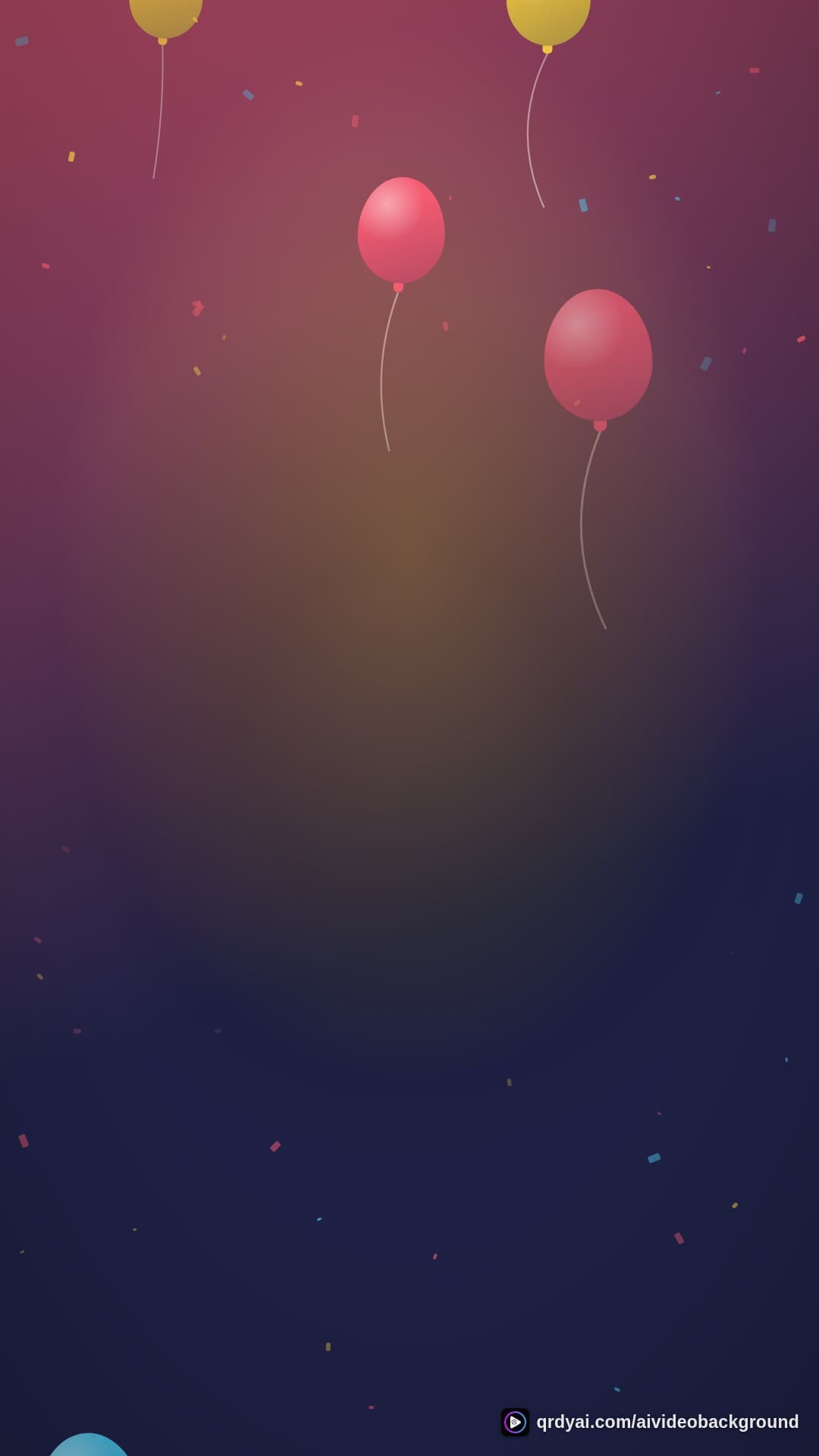 confetti party portrait loop video background preview