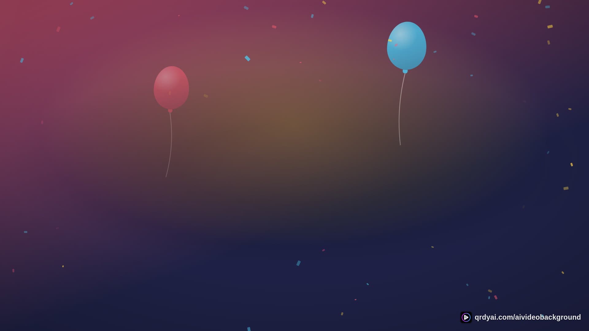 confetti party landscape loop video background preview