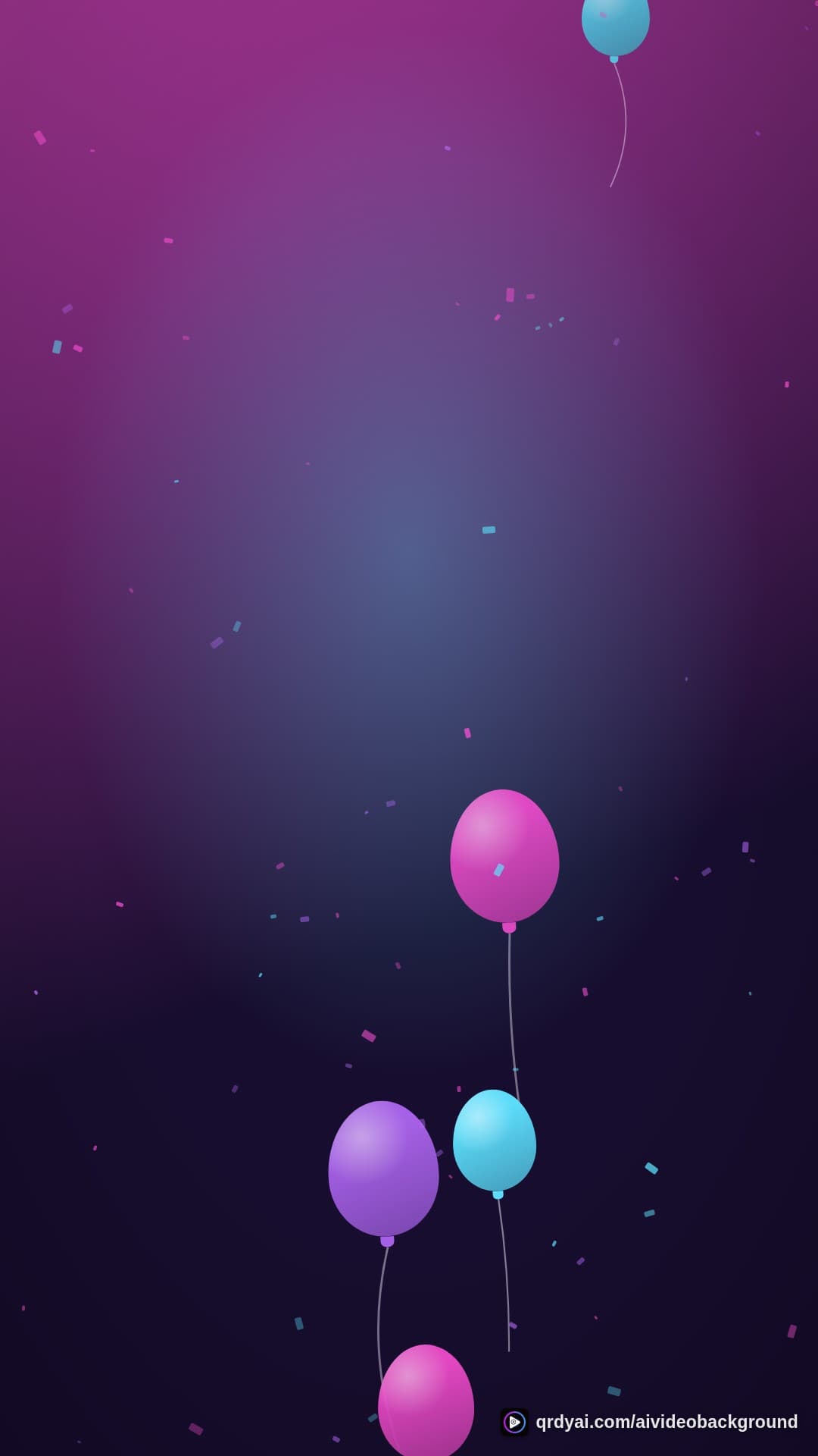 confetti party portrait loop video background preview