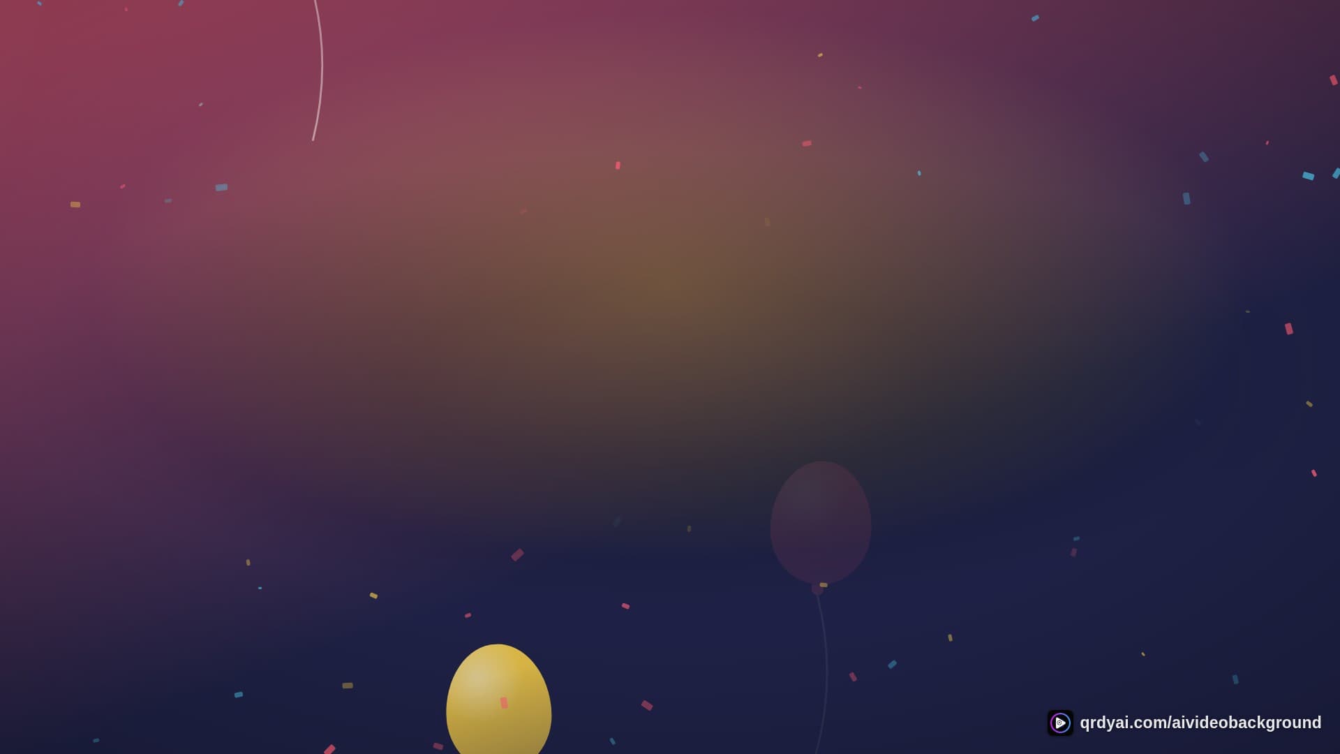 confetti party landscape loop video background preview