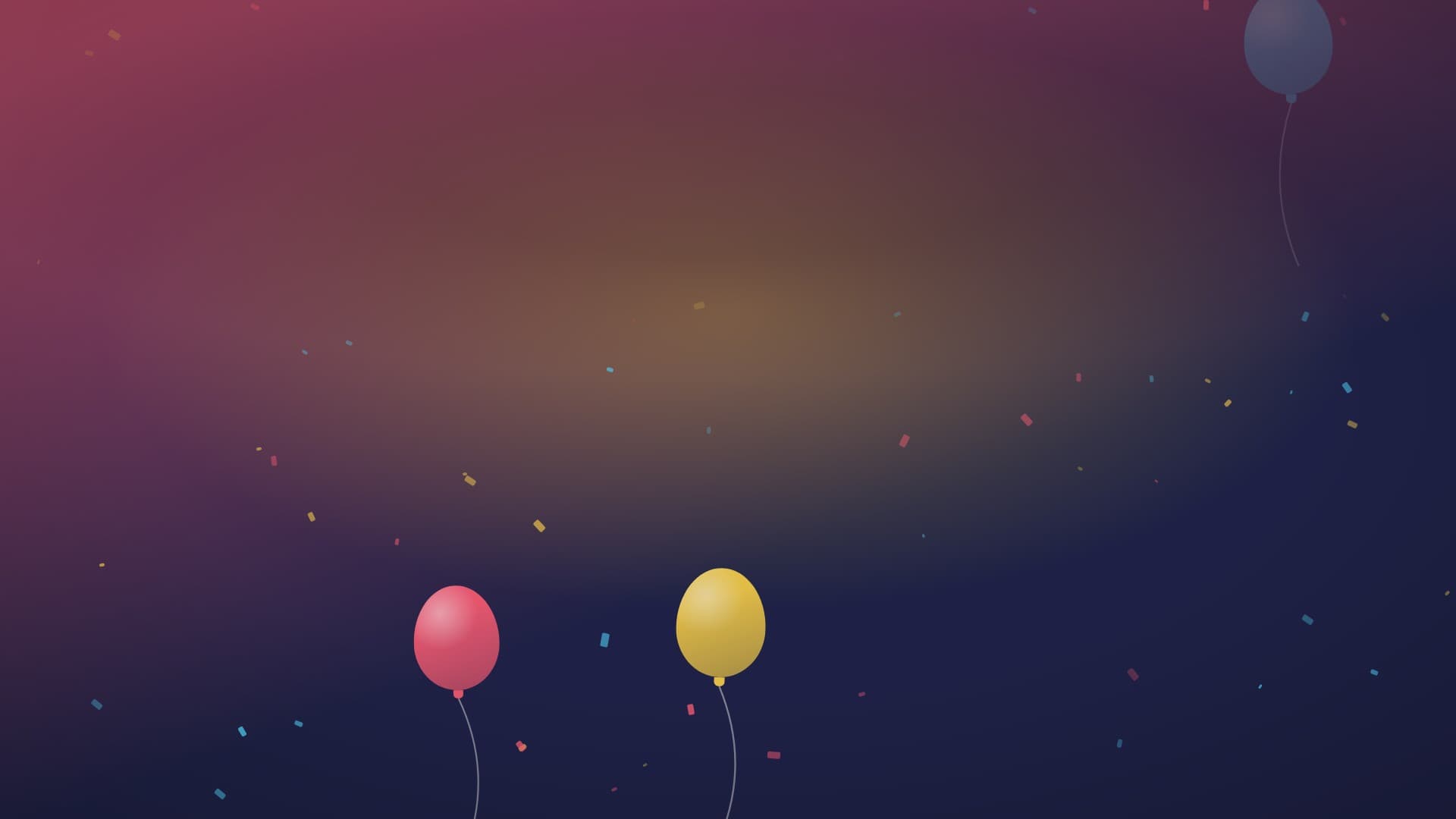 confetti party landscape loop video background preview
