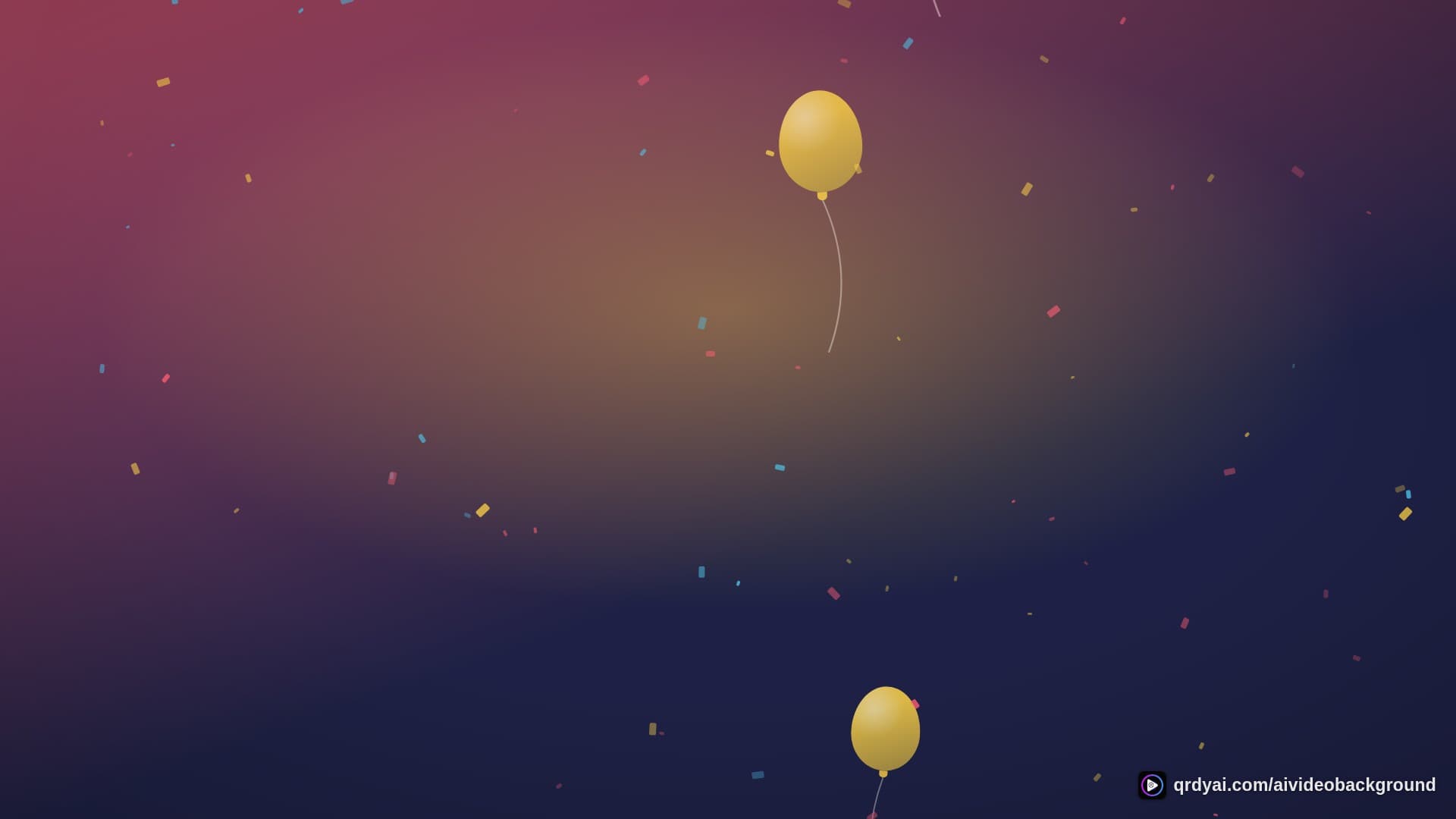 confetti party landscape loop video background preview