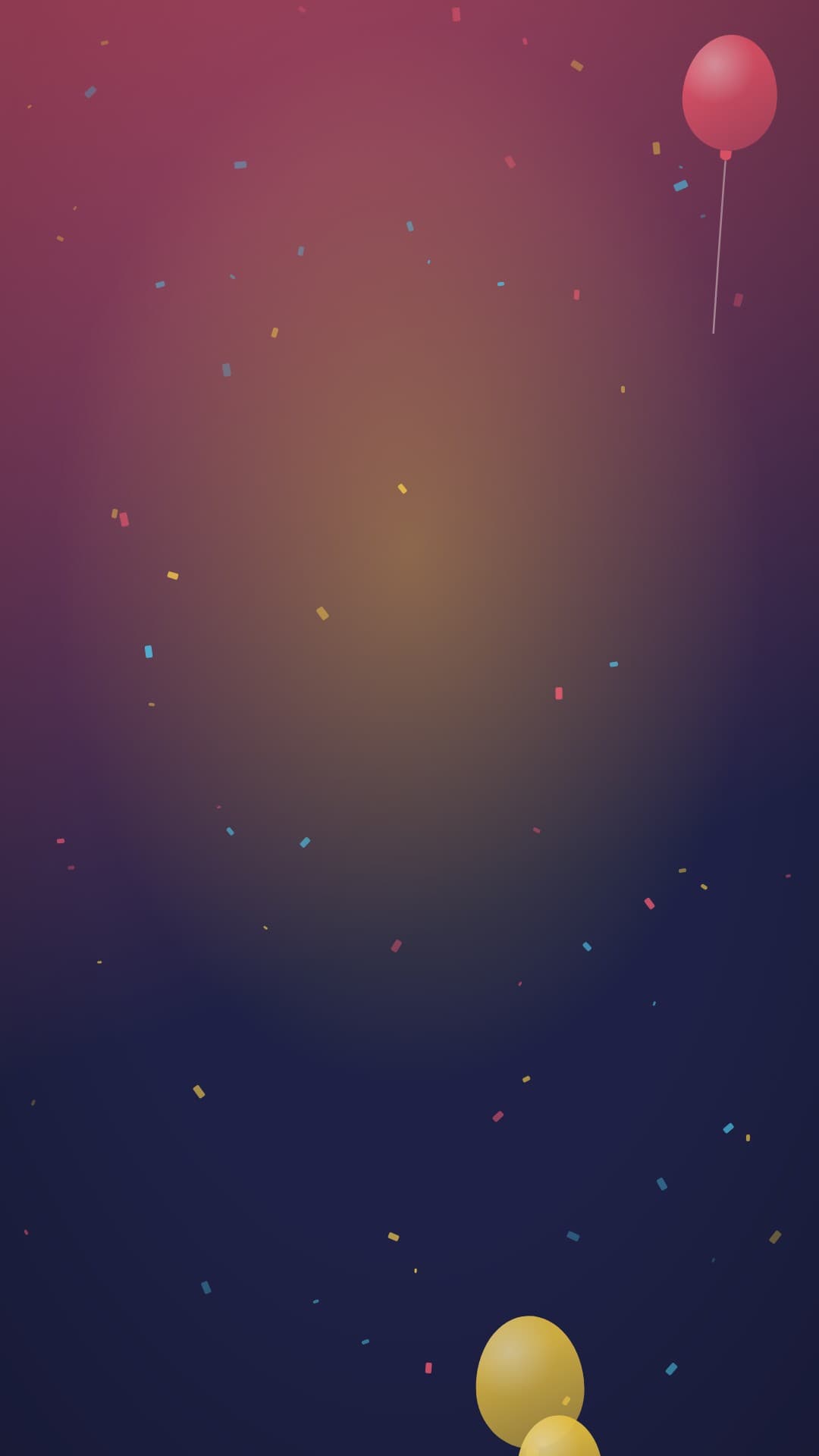 confetti party portrait loop video background preview