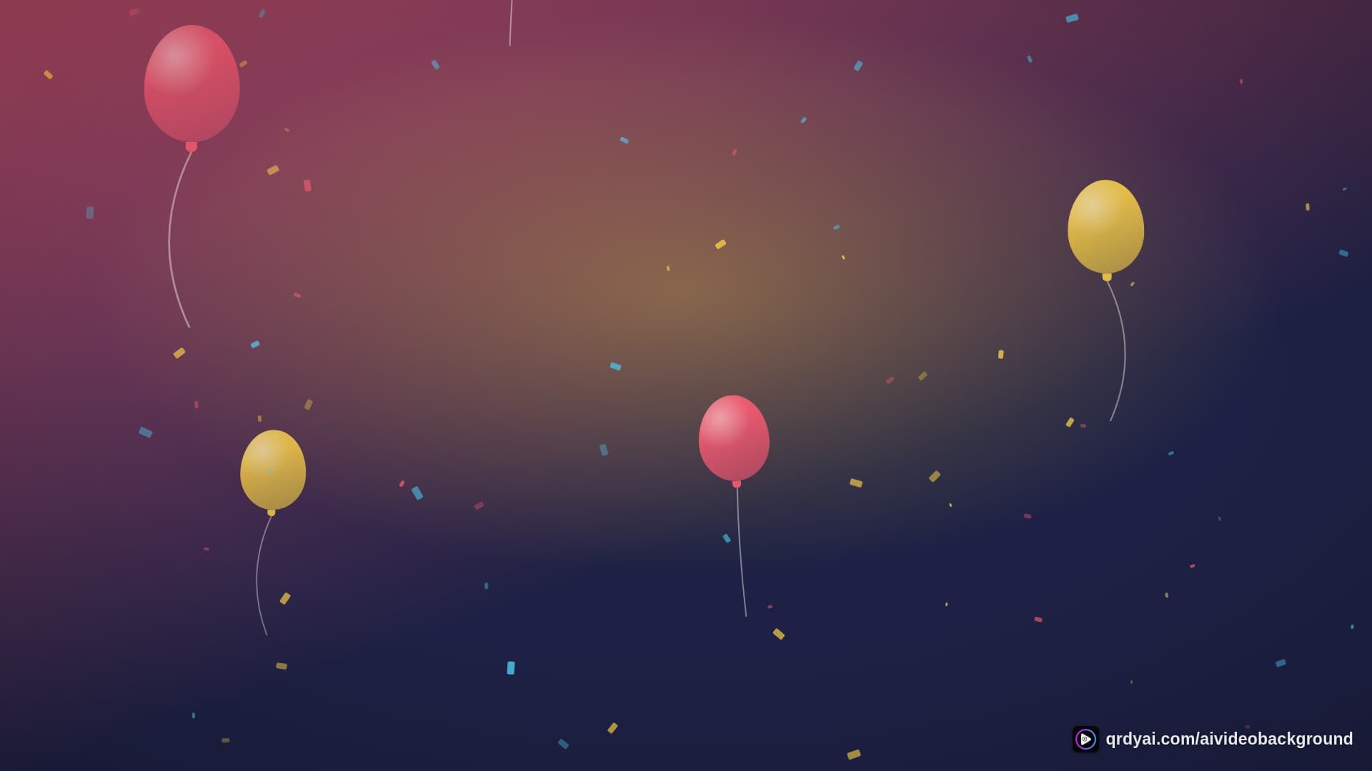 confetti party landscape loop video background preview
