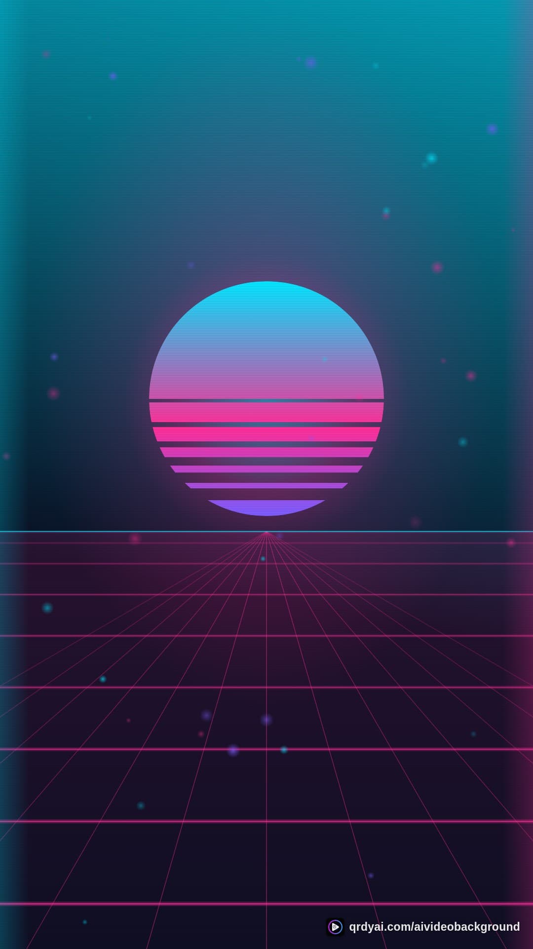 retro night rush portrait loop video background preview