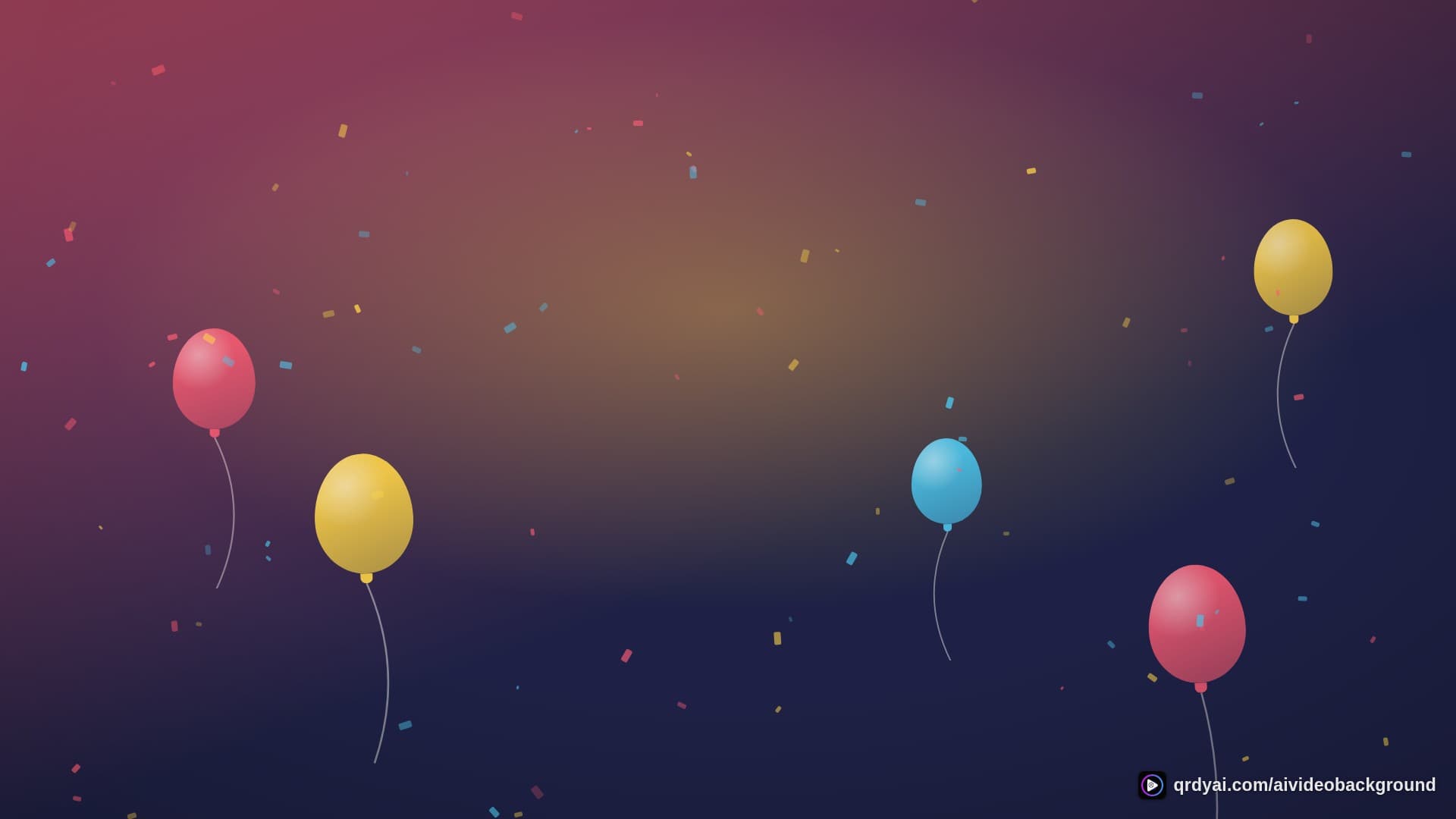 confetti party landscape loop video background preview