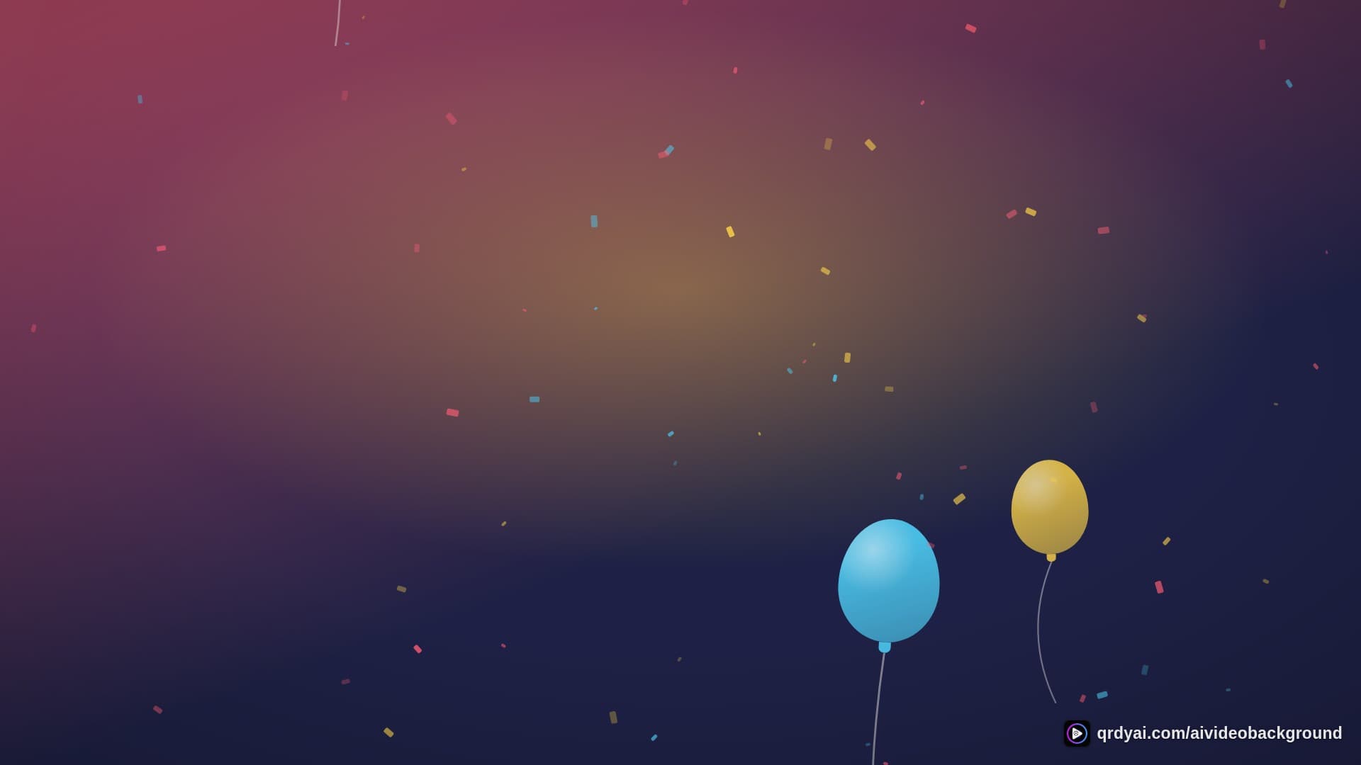 confetti party landscape loop video background preview