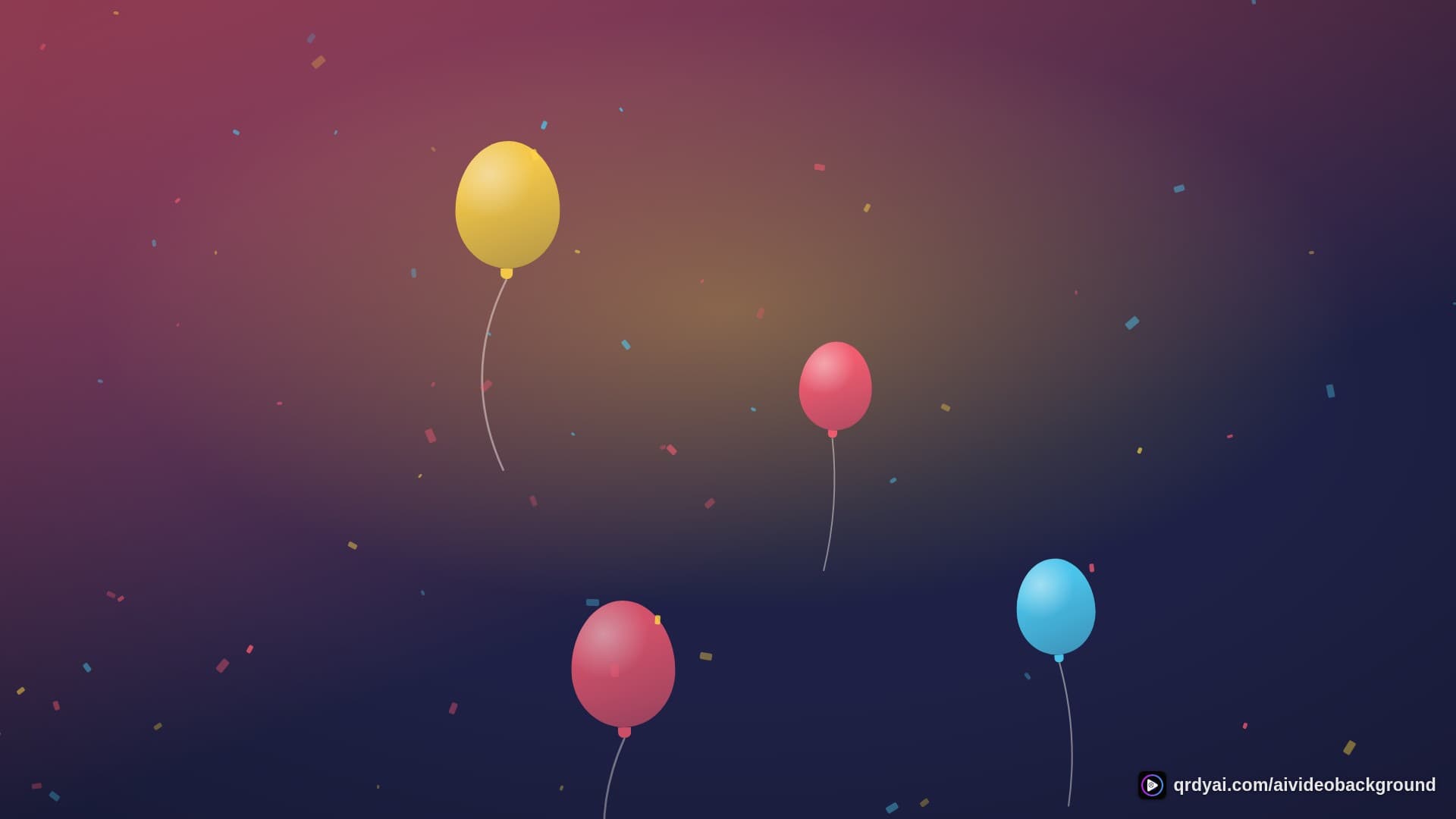 confetti party landscape loop video background preview