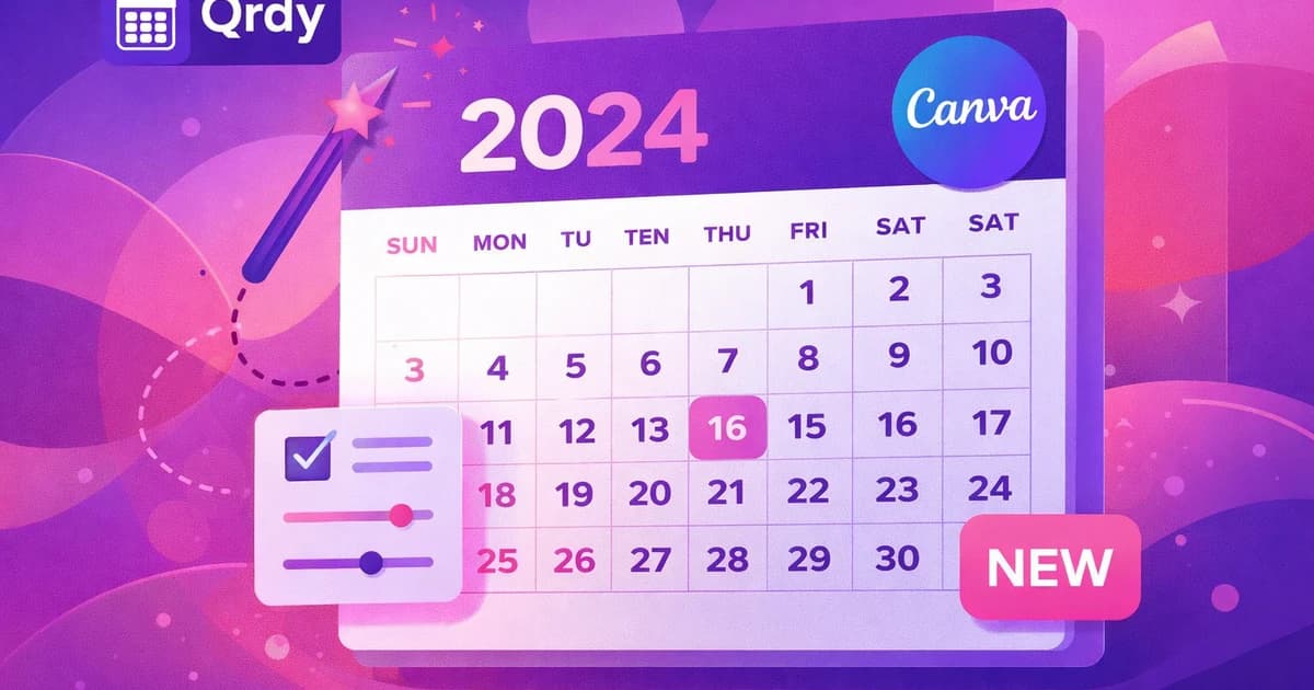 How to quickly create a 2024 wall calendar in Canva with Calendar Maker
