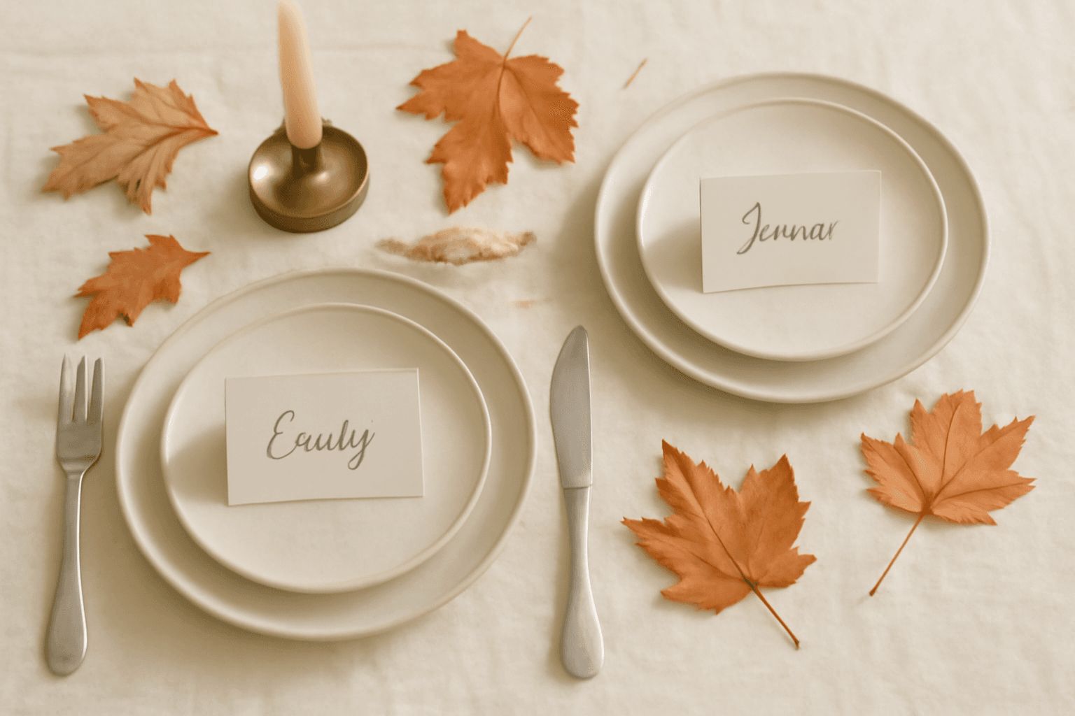 10 Place Card Ideas You Can Make in Canva (Thanksgiving, Weddings & Dinner Parties)